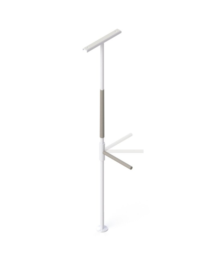 Barre verticale d'appui avec poignée rotative
