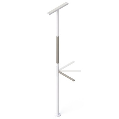Barre verticale d'appui avec poignée rotative