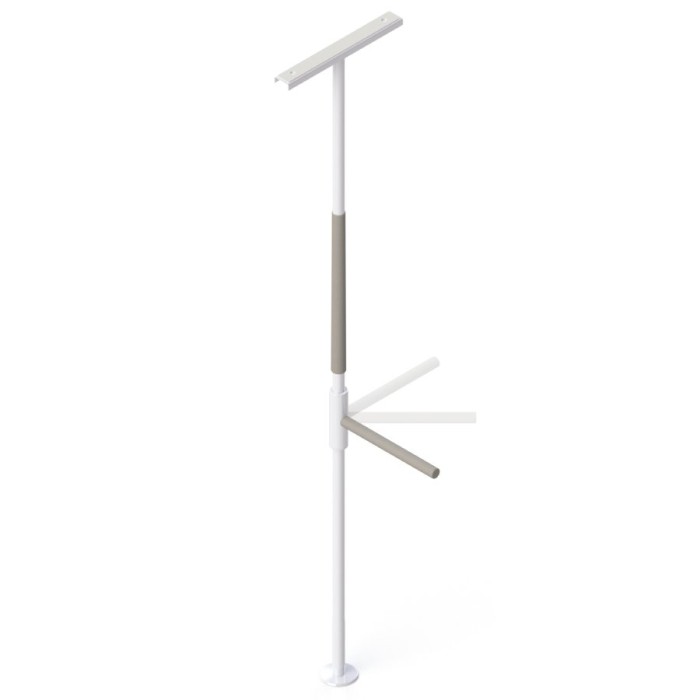 Barre verticale d'appui avec poignée rotative