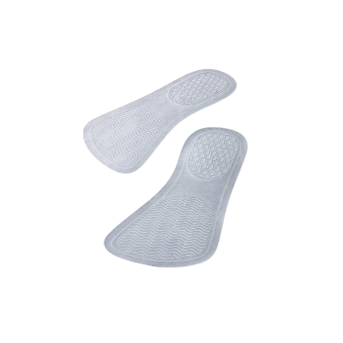 Paire de semelles Bio-Gel blanc silicone 16.5 x 8.2 cm