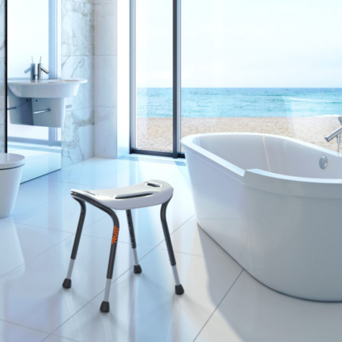 Tabouret de douche avec panier