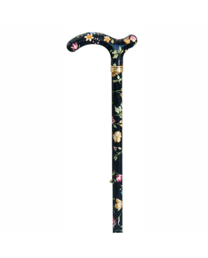 Canne de marche réglable petites fleurs