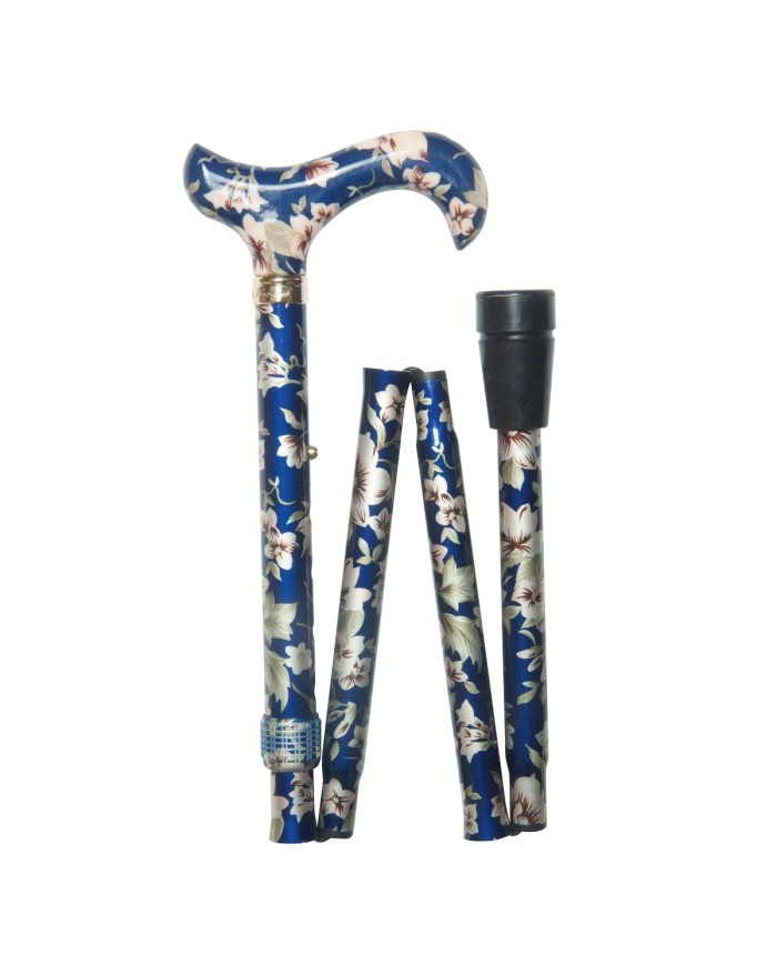 Canne de marche pliante Derby Royal Bleu