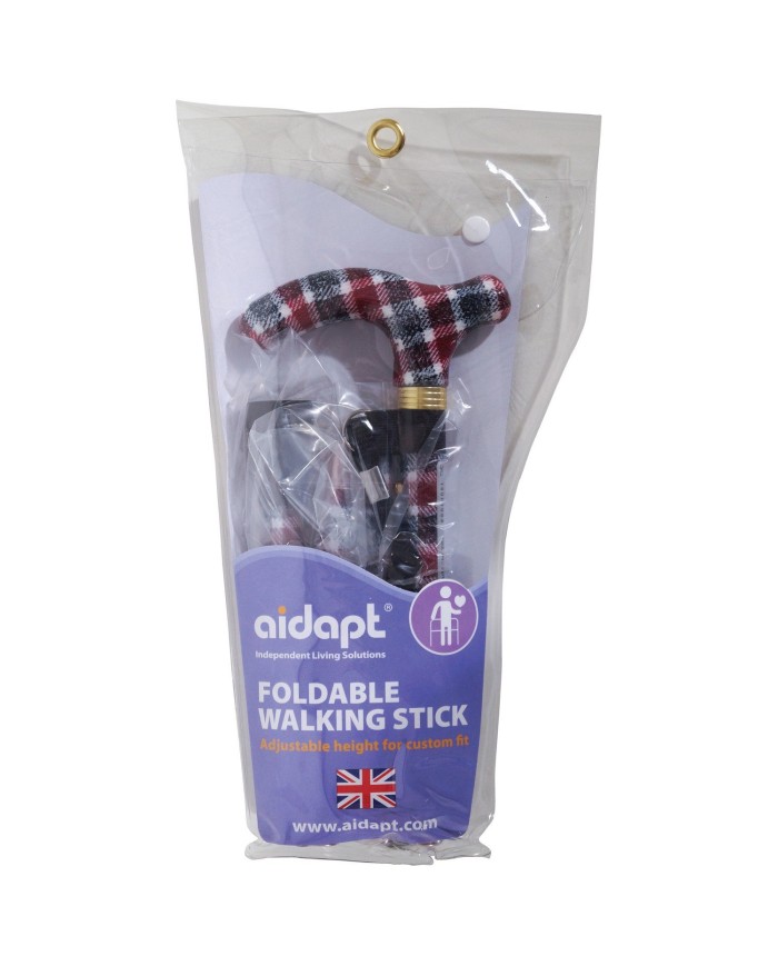 Canne de marche pliante réglable Tartan écossais
