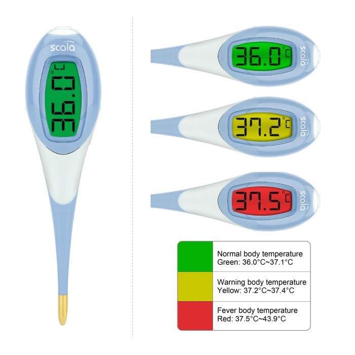 Thermomètre numérique avec écran numérique à couleur variable
