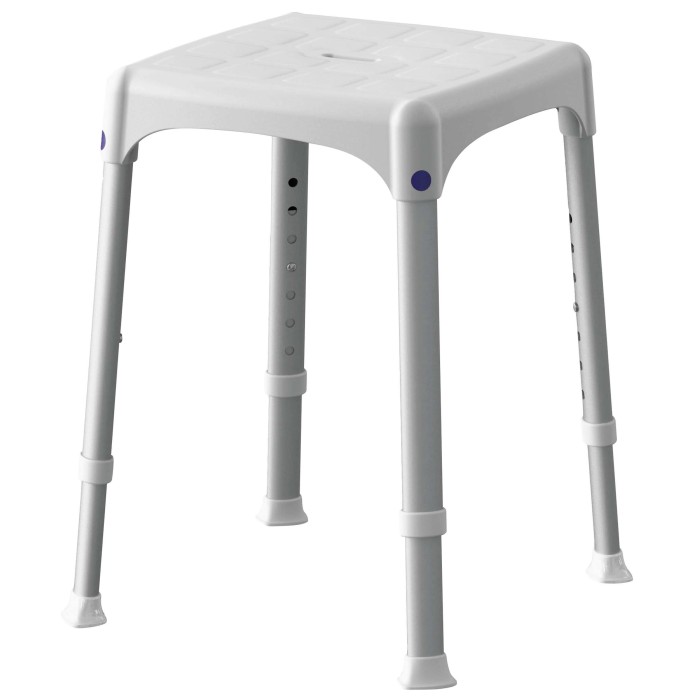 Tabouret de douche carré