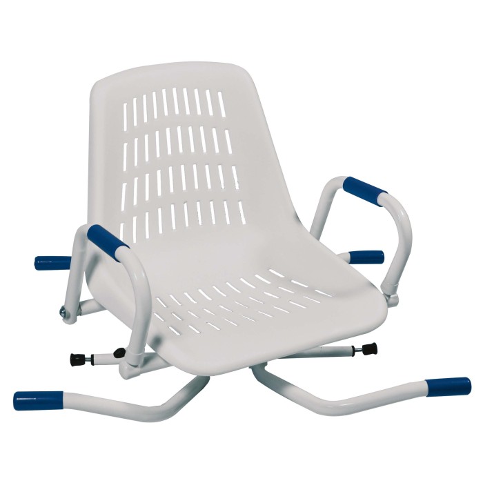Siège de bain pivotant 360° avec accoudoirs escamotables – Sécurité et confort pour baignoire jusqu’à 72 cm