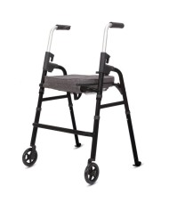 Rollator 2 roues Pliant Modulo - avec assise amovible et pochettes zipées