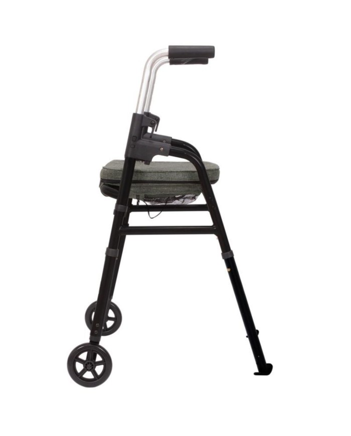 Rollator 2 roues Pliant Modulo - avec assise amovible et pochettes zipées