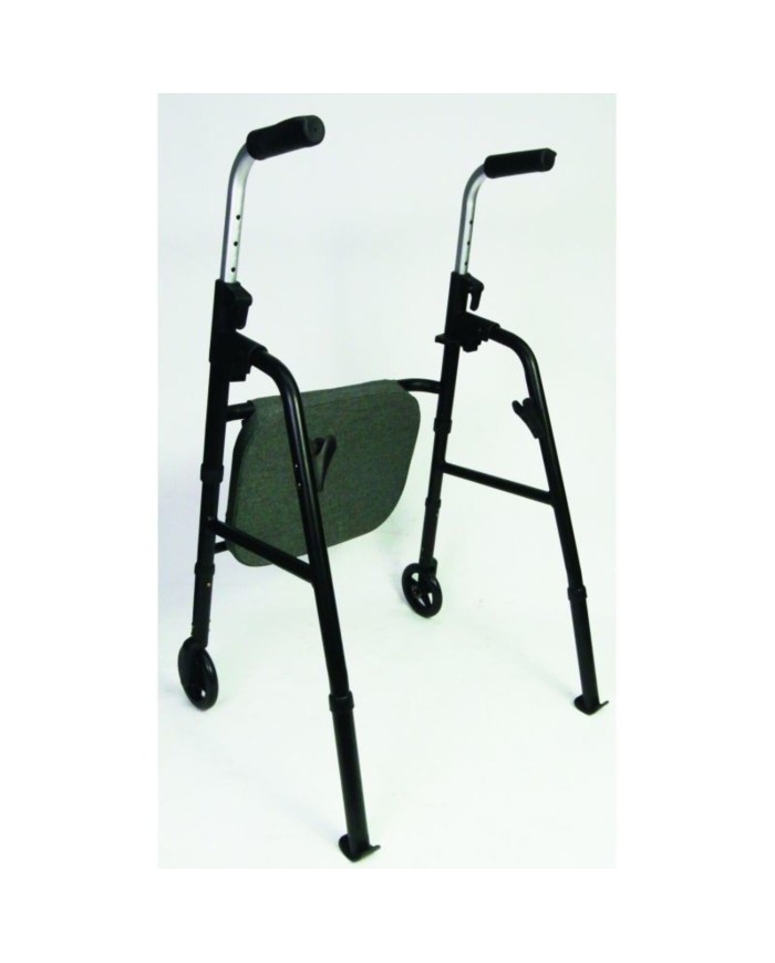 Rollator 2 roues Pliant Modulo - avec assise amovible et pochettes zipées