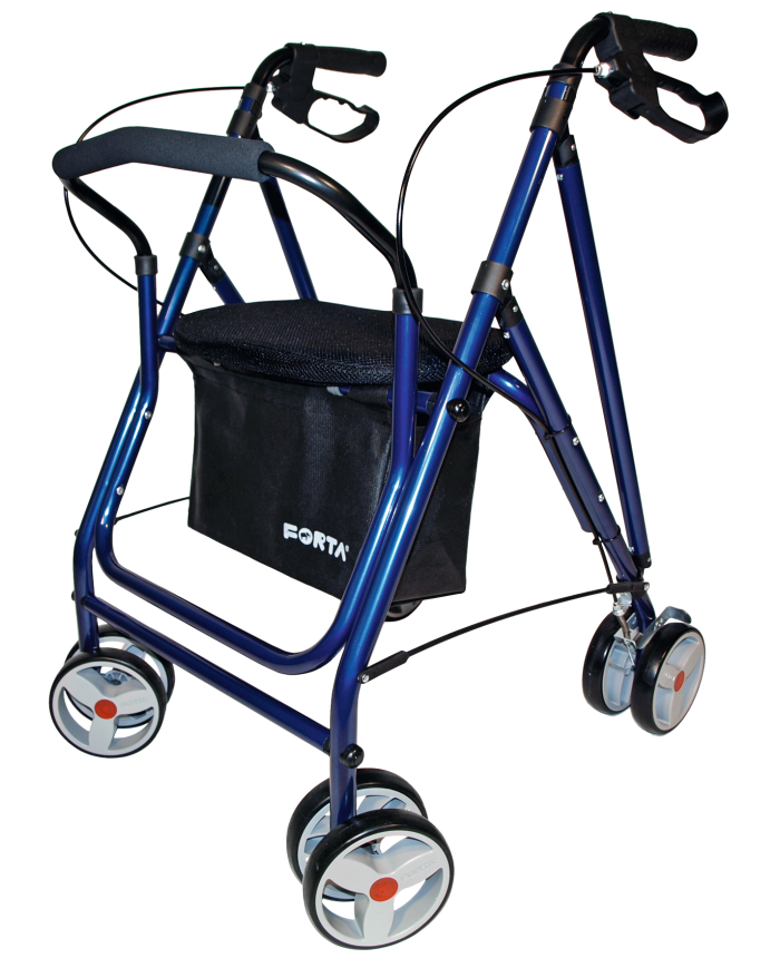 Couleur Senior - Rollator Pliant Drakon 2- avec poignées de freins