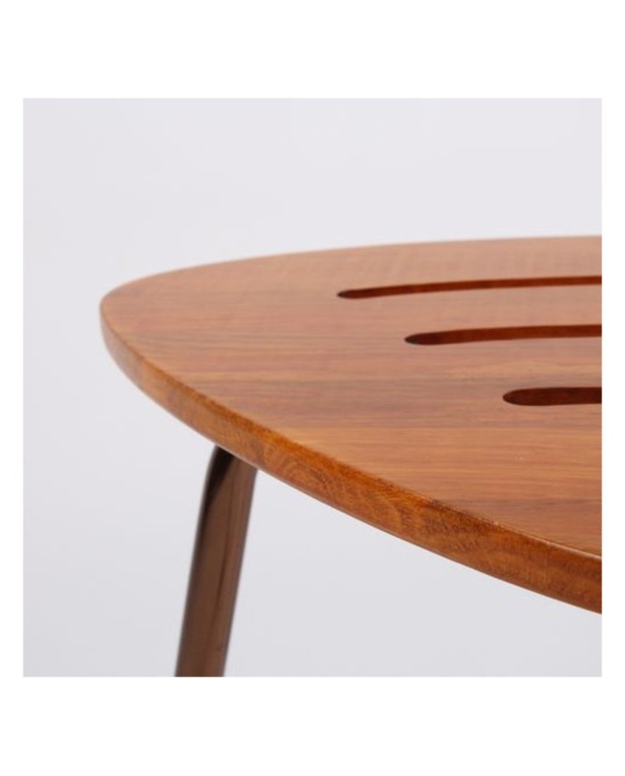 Couleur Senior - Tabouret de douche Bamboo -  H 38,2 à 50,5 cm