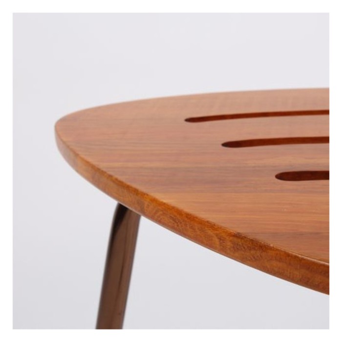 Couleur Senior - Tabouret de douche Bamboo -  H 38,2 à 50,5 cm