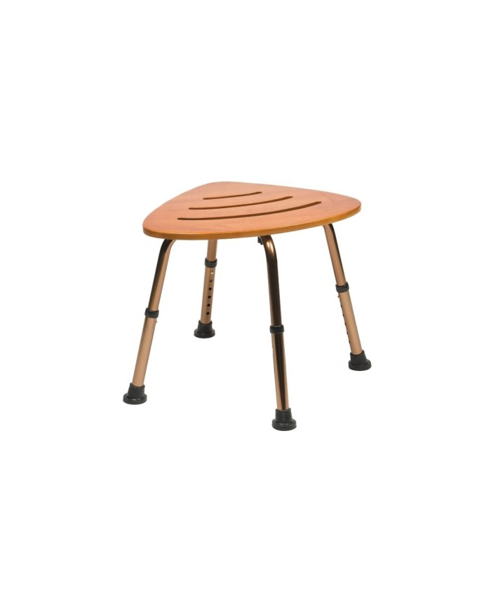 Couleur Senior - Tabouret de douche Bamboo -  H 38,2 à 50,5 cm