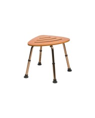 Couleur Senior - Tabouret de douche Bamboo -  H 38,2 à 50,5 cm