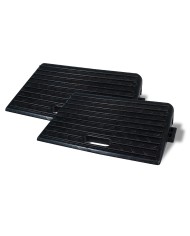 Couleur Senior - Rampes en Caoutchouc à Clipser (10 cm) avec Poignées - Lot de 2