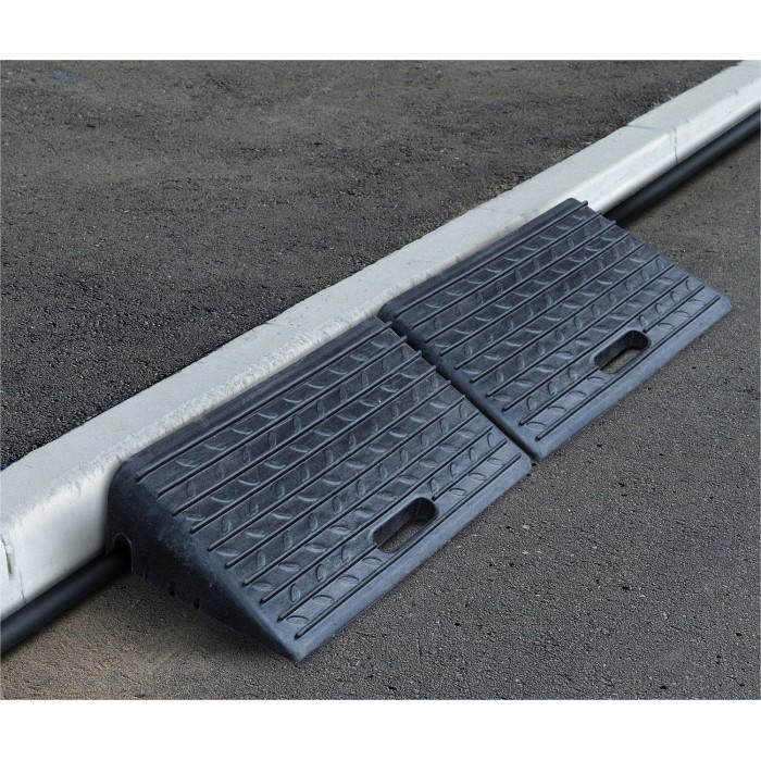 Couleur Senior - Rampes en Caoutchouc à Clipser (10 cm) avec Poignées - Lot de 2