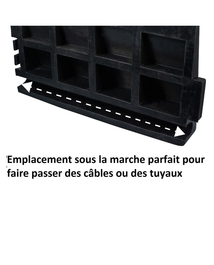 Couleur Senior - Rampes en Caoutchouc à Clipser (10 cm) avec Poignées - Lot de 2