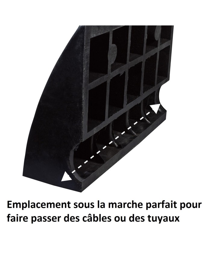 Rampe de seuil en Caoutchouc durable Portable 15 cm