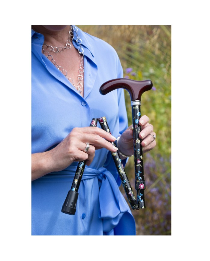 Canne de marche pour personnes de petite taille avec poignée ergonomique