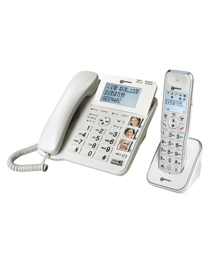 Couleur Senior - Téléphone filaire+Téléphone DECT - Répondeur Intégré
