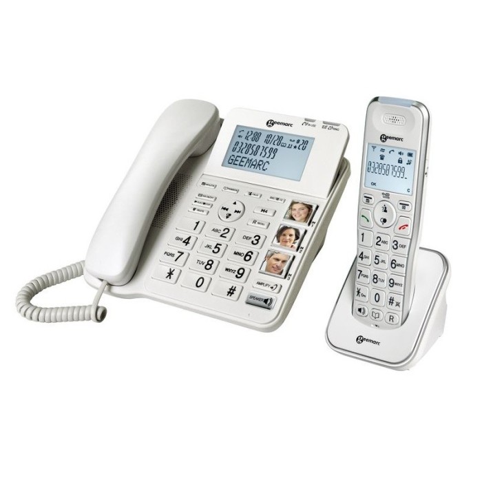 Couleur Senior - Téléphone filaire+Téléphone DECT - Répondeur Intégré