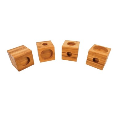Couleur Senior - Pieds Sur Élévateurs en Bambou - Lot de 4