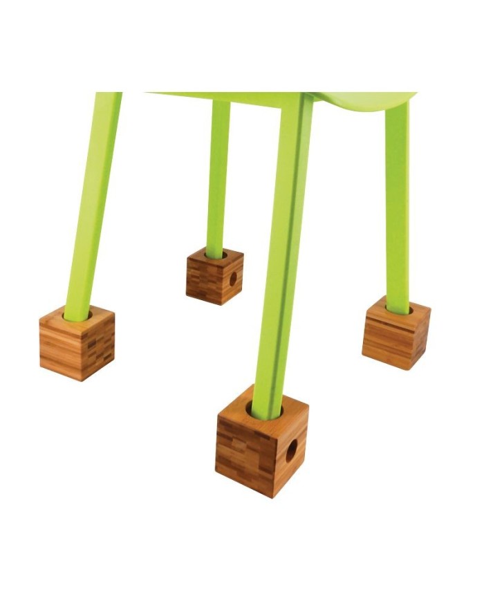 Couleur Senior - Pieds Sur Élévateurs en Bambou - Lot de 4