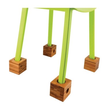 Couleur Senior - Pieds Sur Élévateurs en Bambou - Lot de 4