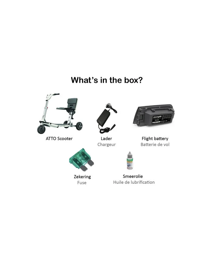 Scooter ATTO Blanc - Pliable AT01-100-B2-0