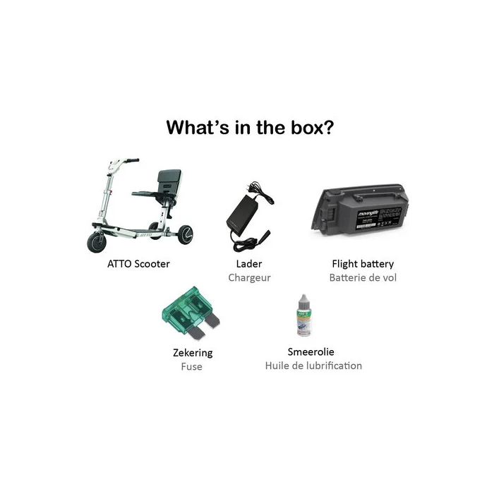 Scooter ATTO Blanc - Pliable AT01-100-B2-0
