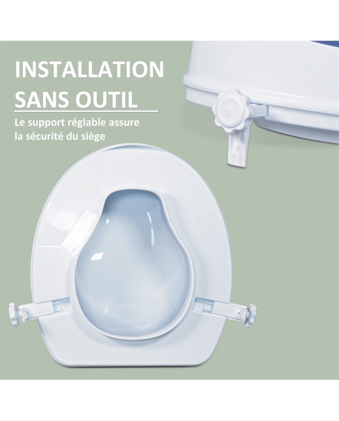 Réhausseur de toilettes rembourré 10cm - Confort