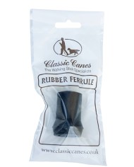 Embout pour canne en caoutchouc de type D / noir / 16mm