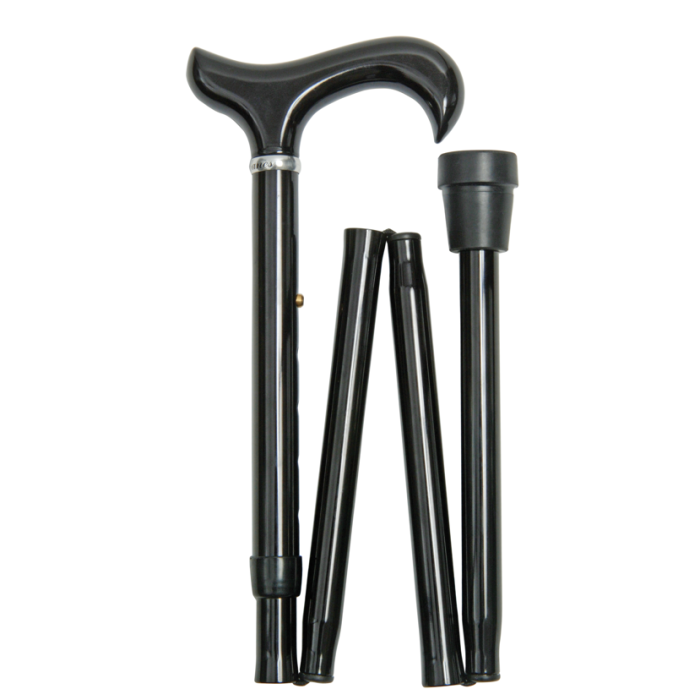 Canne de marche pliante extra haute en noir