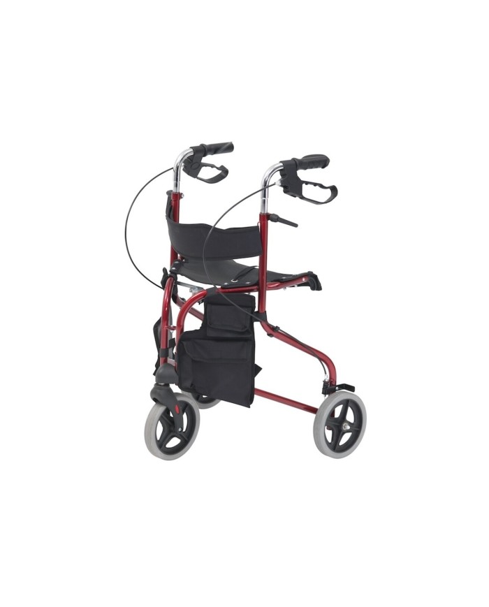 Couleur Senior -Rollator Delta Evolution - 3 roues avec siège + dossier