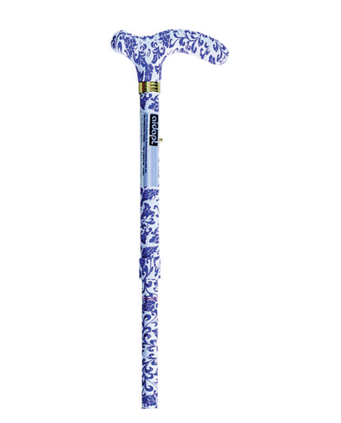 Canne de marche pliante réglable cachemire violette