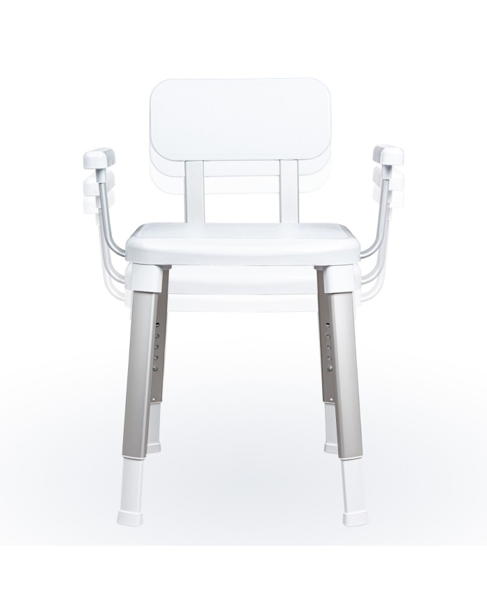 Chaise de douche et de bain élégante ajustable avec accoudoirs