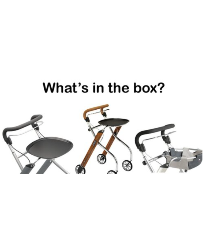 Déambulateur Let's Go Indoor – Léger, étroit et pratique avec plateau et sac intégré