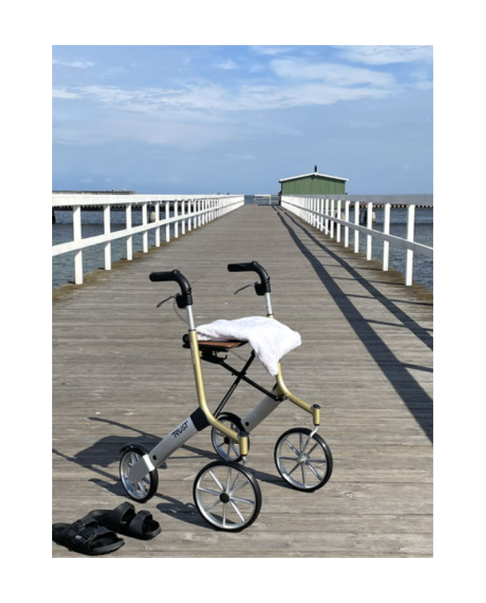 Déambulateur Let's Go Out – Rollator 4 roues léger et élégant avec sac inclus