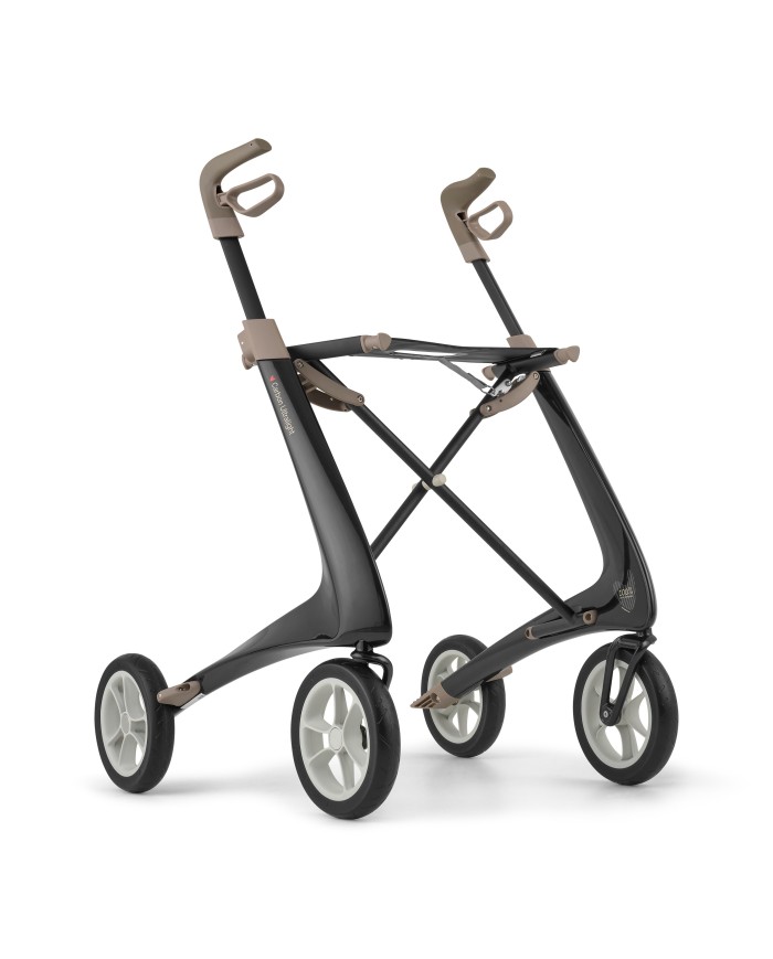 Déambulateur ultra léger en carbone 4 roues - COMPACT