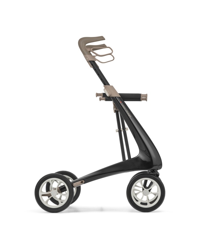 Déambulateur ultra léger en carbone 4 roues - COMPACT