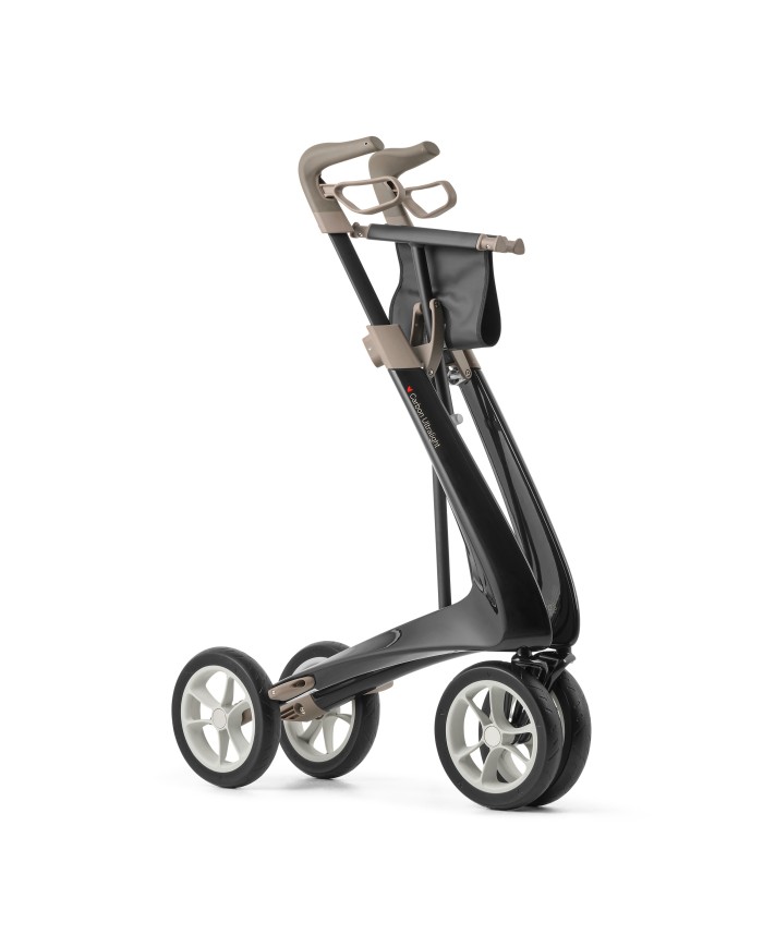 Déambulateur ultra léger en carbone 4 roues - COMPACT