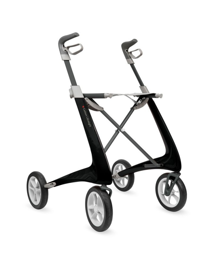 Déambulateur ultra léger en carbone 4 roues - COMPACT