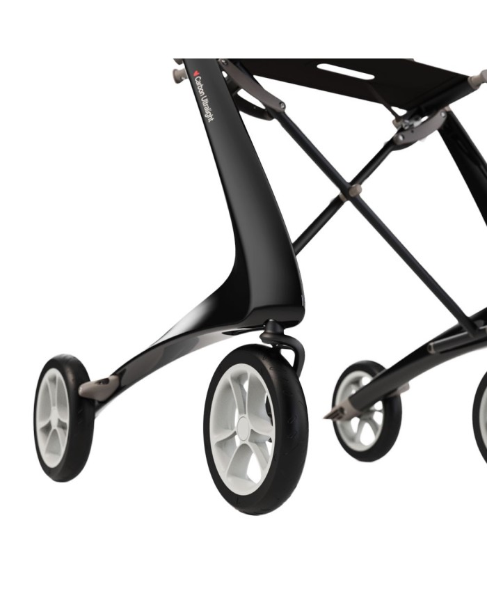 Déambulateur ultra léger en carbone 4 roues - COMPACT