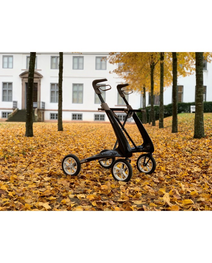 Déambulateur ultra léger en carbone 4 roues - COMPACT