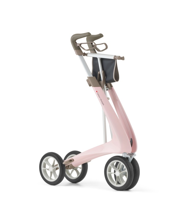 Déambulateur ultra léger en carbone 4 roues - COMPACT