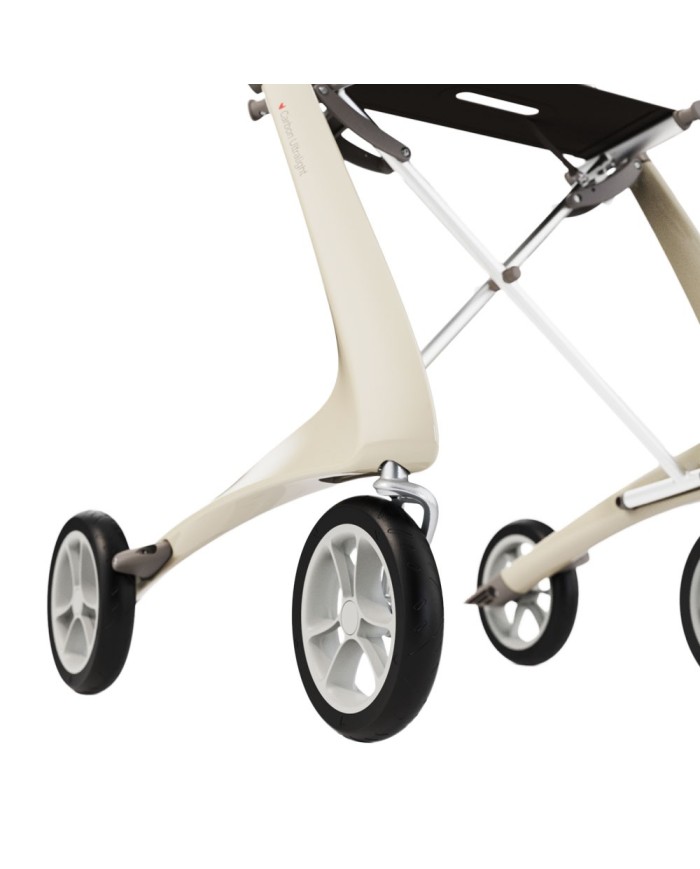 Déambulateur ultra léger en carbone 4 roues - COMPACT