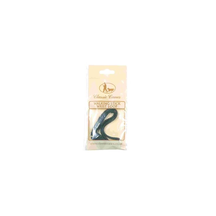 Dragonne en étoffe noire Classic Canes