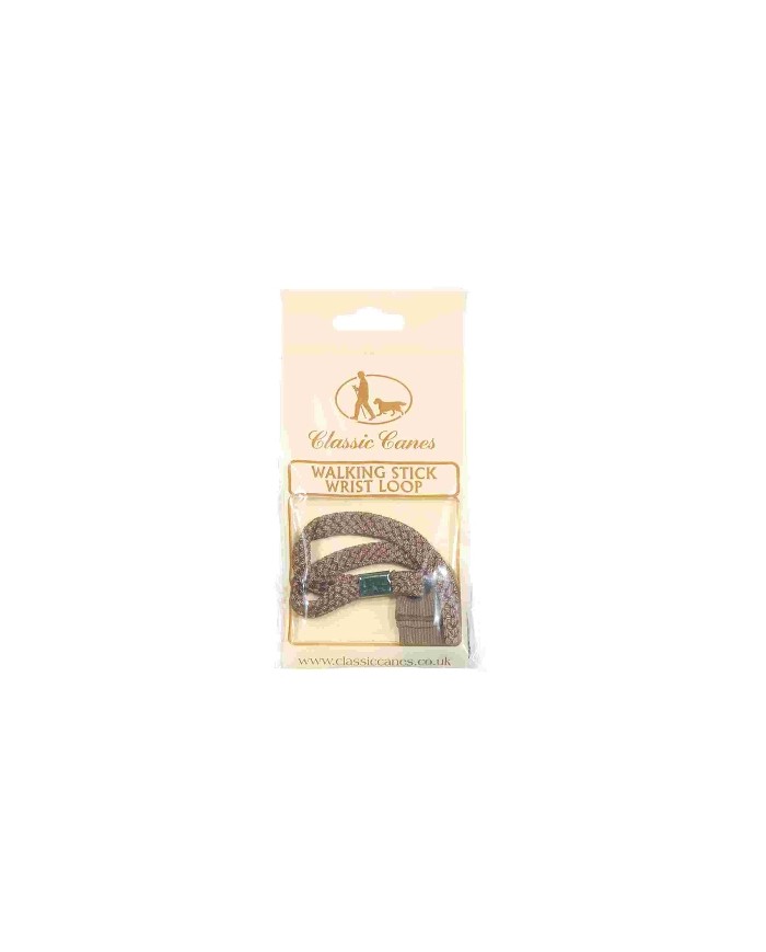 Dragonne en étoffe marron Classic Canes
