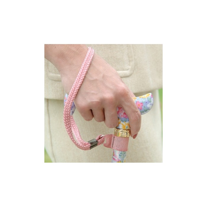 Dragonne en étoffe rose Classic Canes